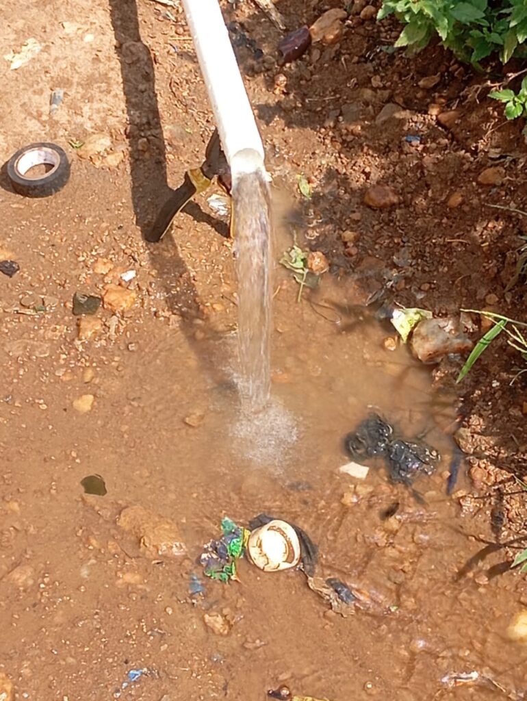 Clean, clear pipe borne water